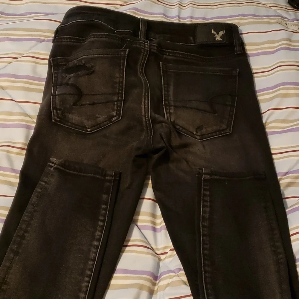 $15 or 2/$20! American Eagle Outfitters Black Jeggings Super Stretch Size 0 - Picture 7 of 9